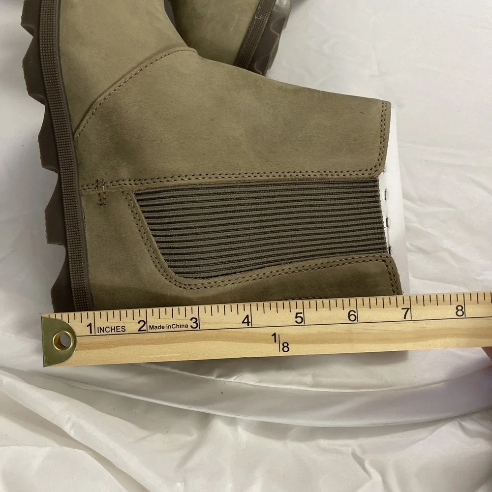 Sorel Women Sz 10 Waterproof Joan Of Arctic Wedge II Chelsea Boots Ash Brown Fun